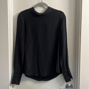 100% silk black top